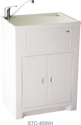 Solo cabinet with white polymer tub